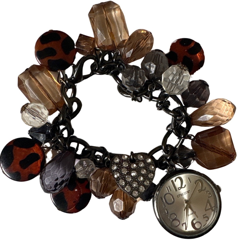 Chico's Multicolor Beaded Bracelet with Watch